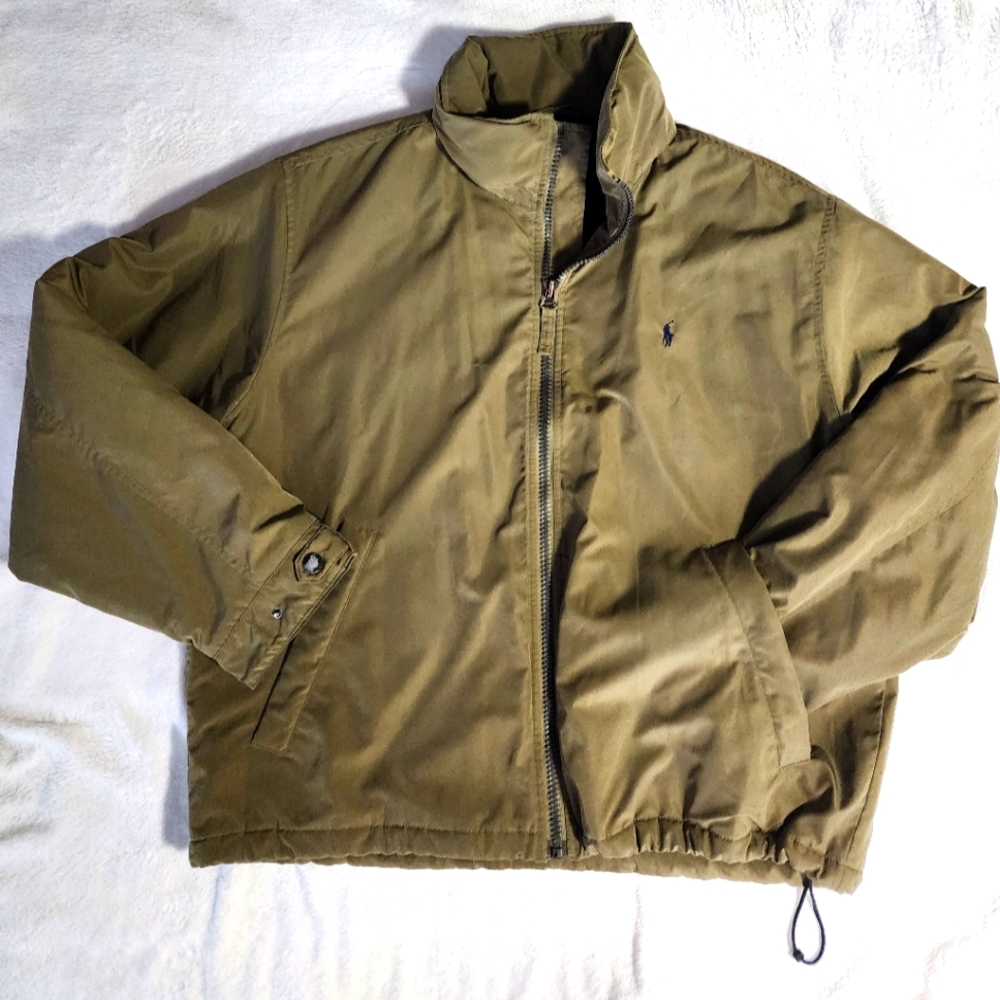 Ralph Lauren Olive Bomber Jacket with Pony Logo